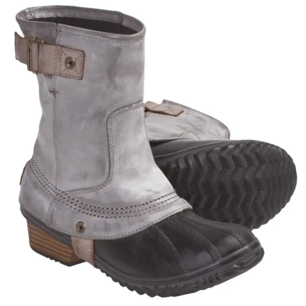 Sorel Slimpack Waterproof Short Riding Winter Boots in Elk Grey, Size 8.5